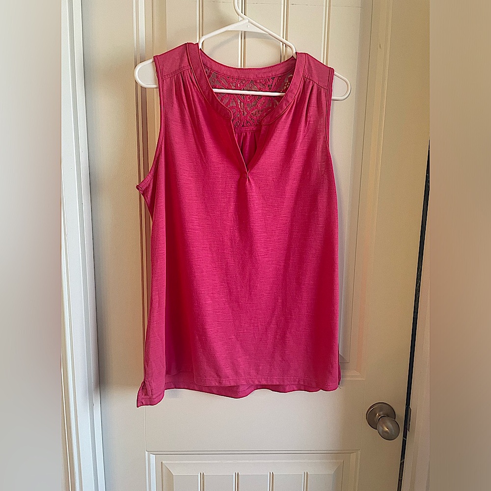 Sonoma pink lace tank top